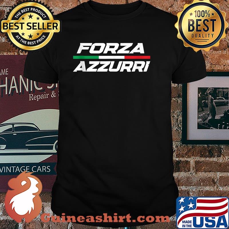 Forza Azzurri Italy Soccer Italia Flag Italian Football Shirt