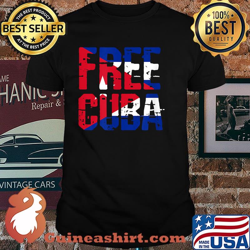 Free Cuba Red White and Blue Shirt