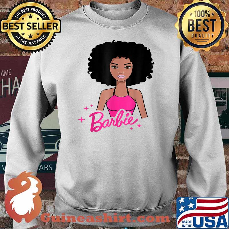 Funny Afro-Barbie Girl Pink Babe Black T-Shirt Sweater