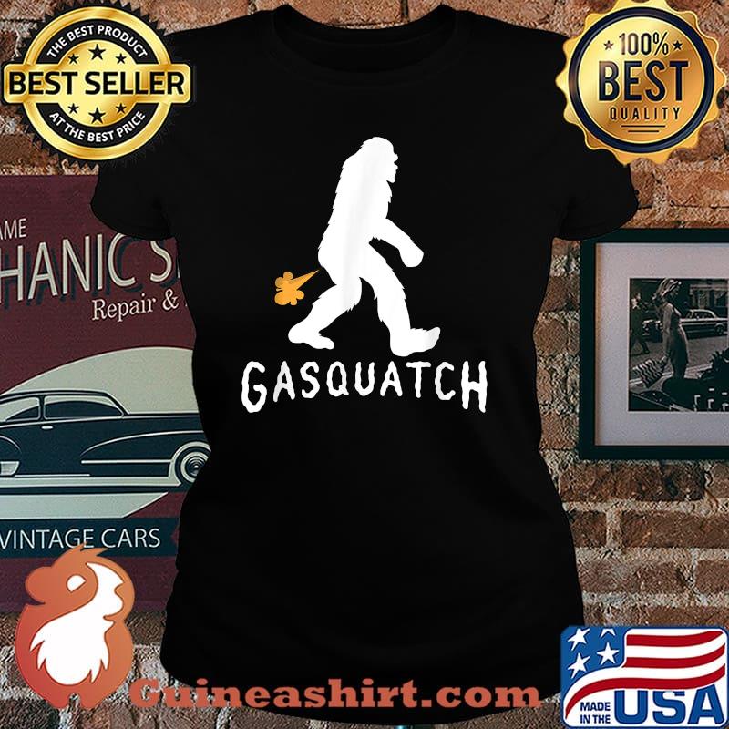 Gasquatch Bigfoot Gassy Sasquatch T-Shirt Laides tee