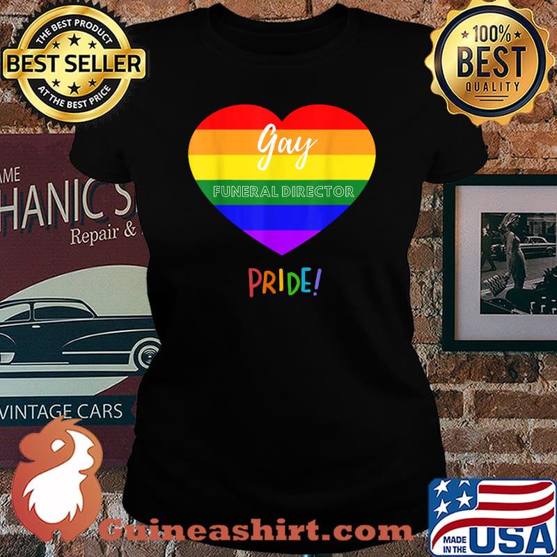 Gay Funeral Director Pride Heart Lgbt T-Shirt Laides tee