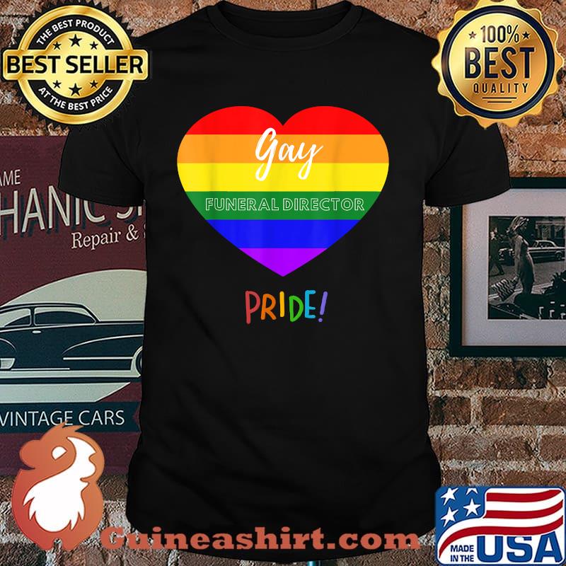Gay Funeral Director Pride Heart Lgbt T-Shirt