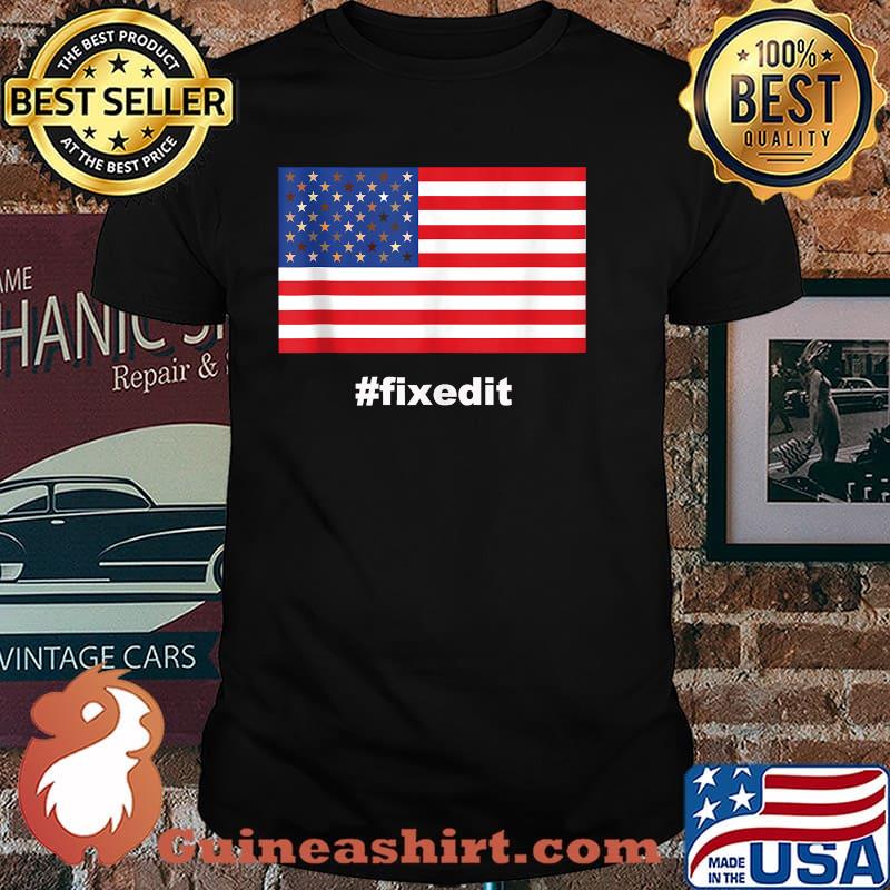 Hagtag fixedit Juneteenth Reparation American Diversity Flag Shirt