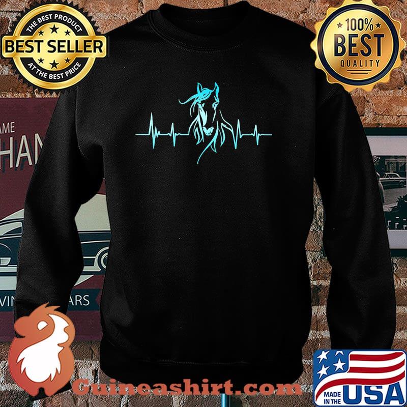 Heart beat light blue horse Sweater