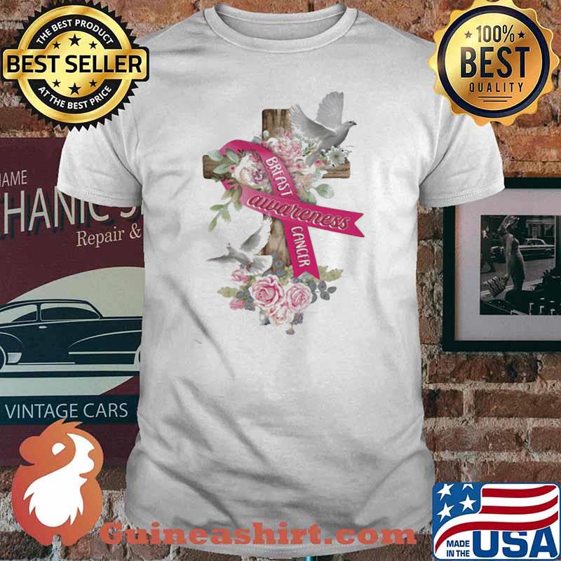 I Breast Cancer Awareness Dove Flower Shirt