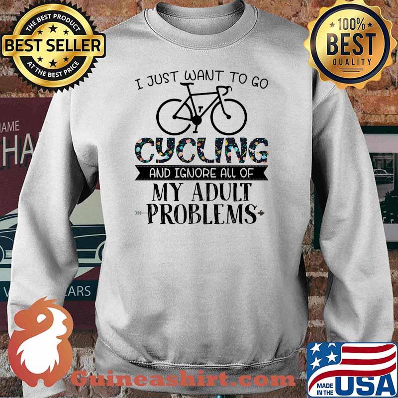 I just want to go cycling and ignore all of my adult problems flower Sweater
