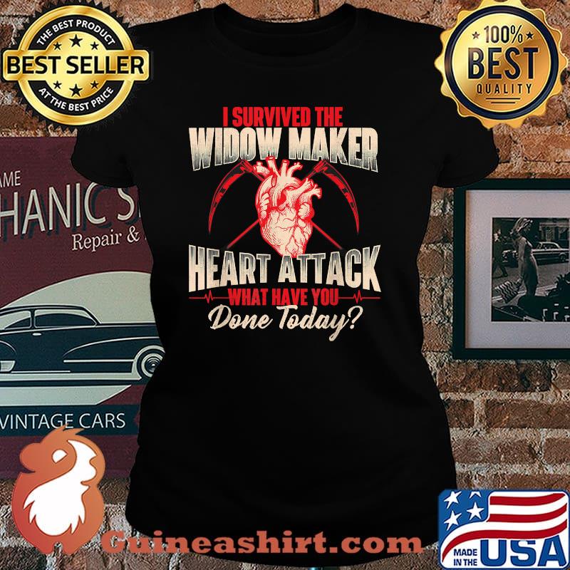 I Survived The Widow Maker - Heart Attack Survivor Recovery T-Shirt Laides tee