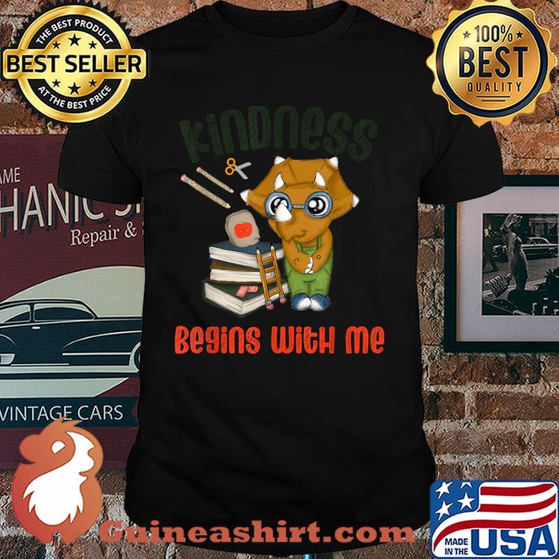 Kindergarten Rules Dinosaur Back To School Kindness Begins T-Shirt