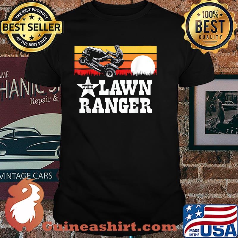 Lawn Ranger Riding Lawn Mower Wheelie Funny Vintage T-Shirt