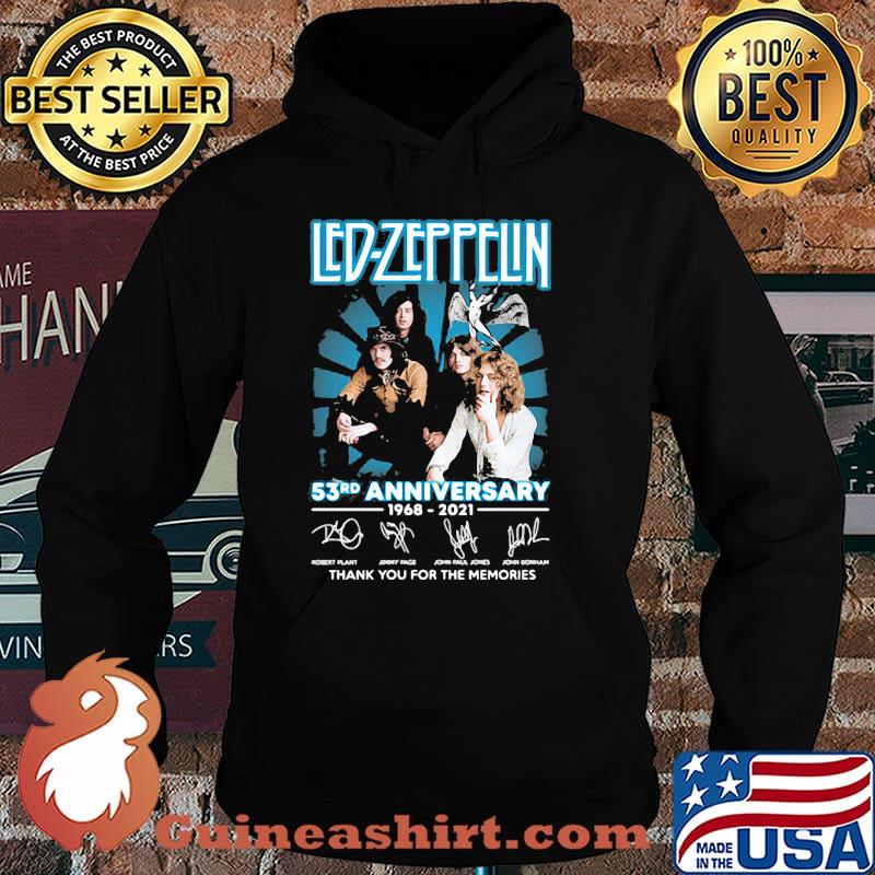 Led zeppfin 53rd anniversary 1968 2021 thank you for the memories signatures Hoodie