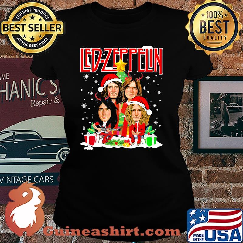 Led zeppfin xmas santa Laides tee