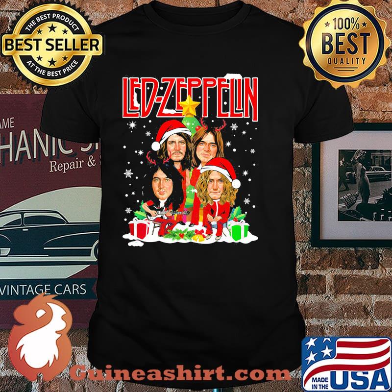 Led zeppfin xmas santa shirt