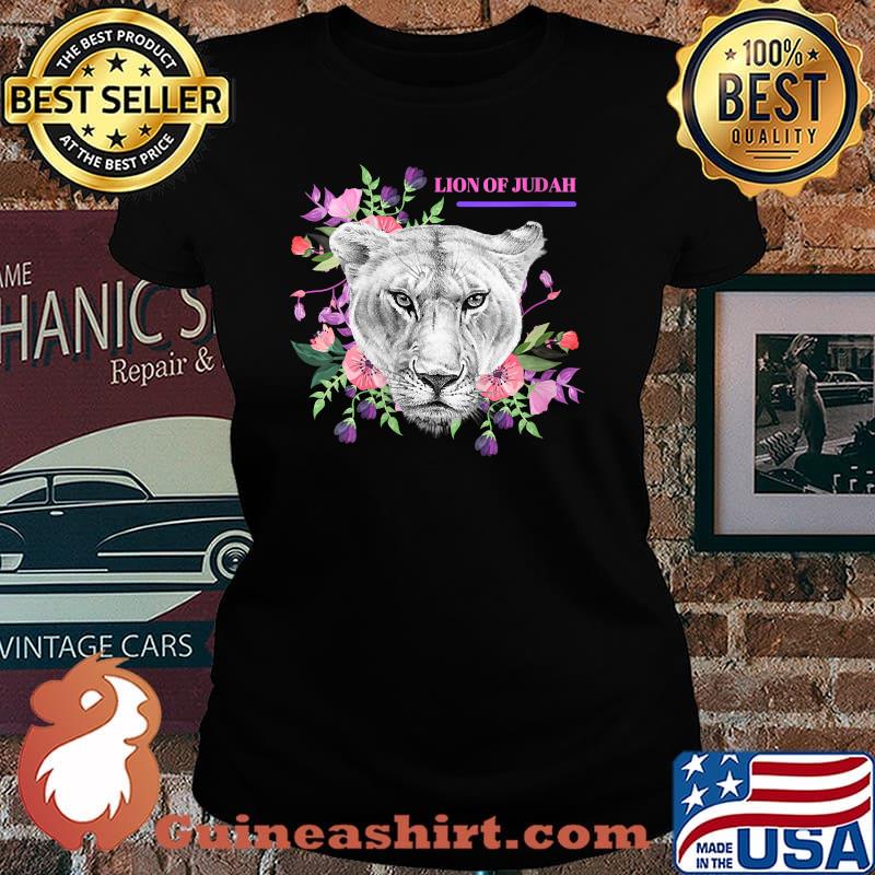 Lion of Judah Flower T-Shirt Laides tee