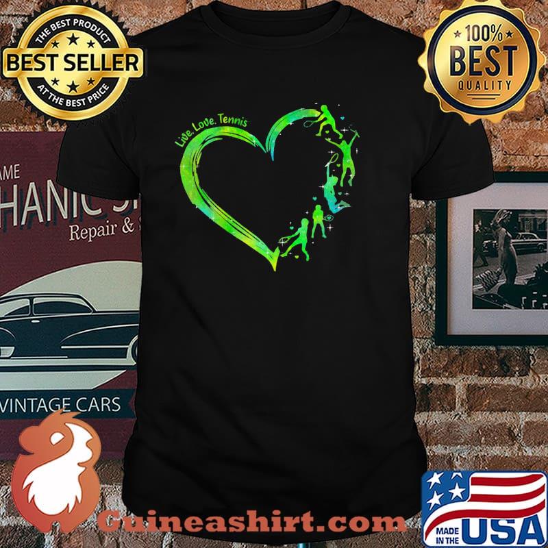 Live Love Tennis Heart Shirt