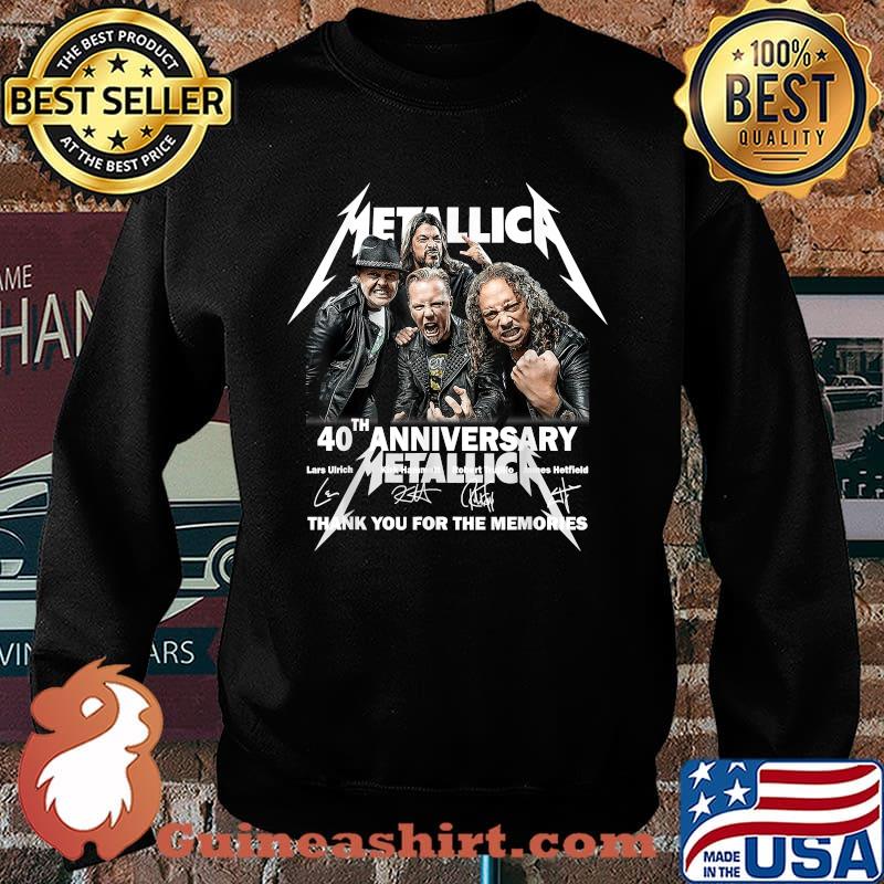 Metallicas 40th Anniversary Thank You For The Memories Signatures T-Shirt Sweater