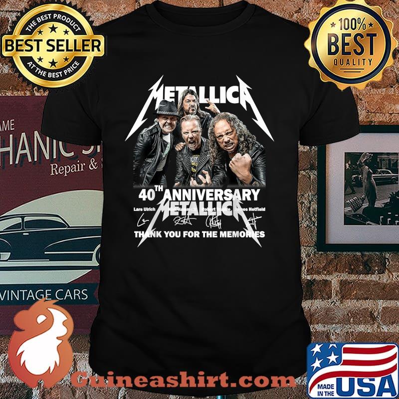 Metallicas 40th Anniversary Thank You For The Memories Signatures T-Shirt