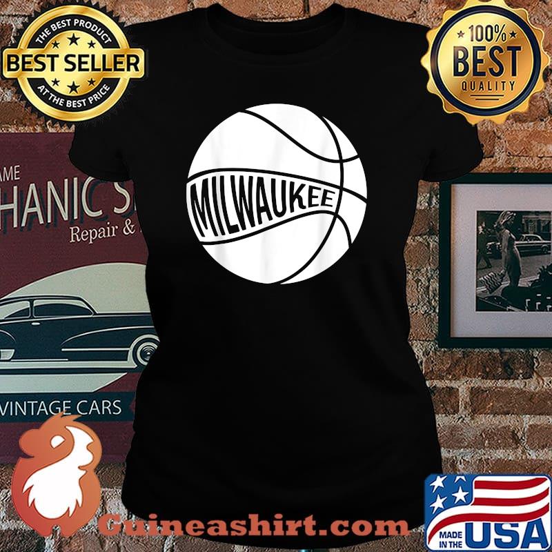 Milwaukee Basketball Retro City Wisconsin State B-Ball Shirt Laides tee
