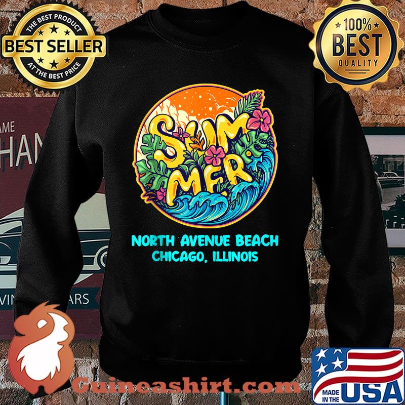 North Avenue Beach Chicago Illinois Summer Vacation Souvenir T-Shirt Sweater