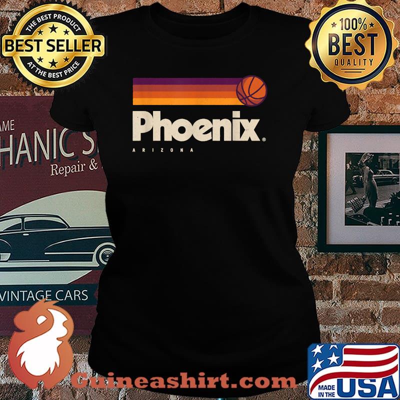 Orange Phoenix Basketball B-Ball City Arizona Retro Phoenix Shirt Laides tee