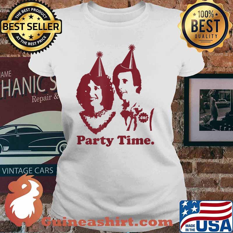 Party Time. Party hats on Funny Couple 40th Anniversary T-Shirt Ladies tee