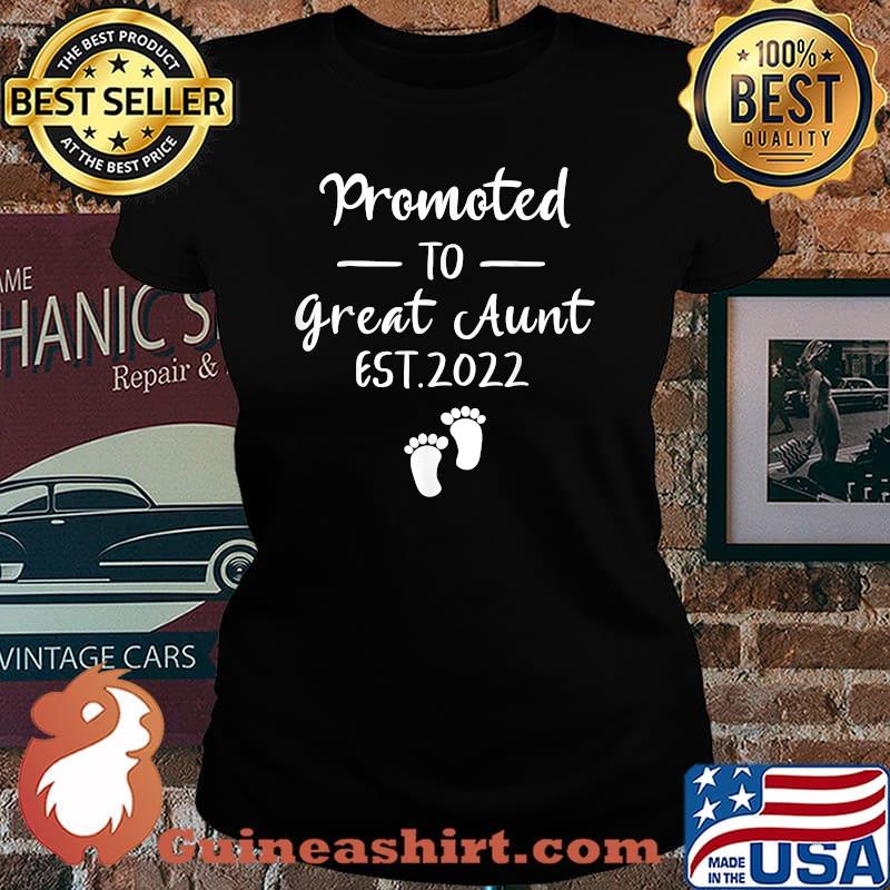 Promoted To Great Aunt 2022 T-Shirt Laides tee
