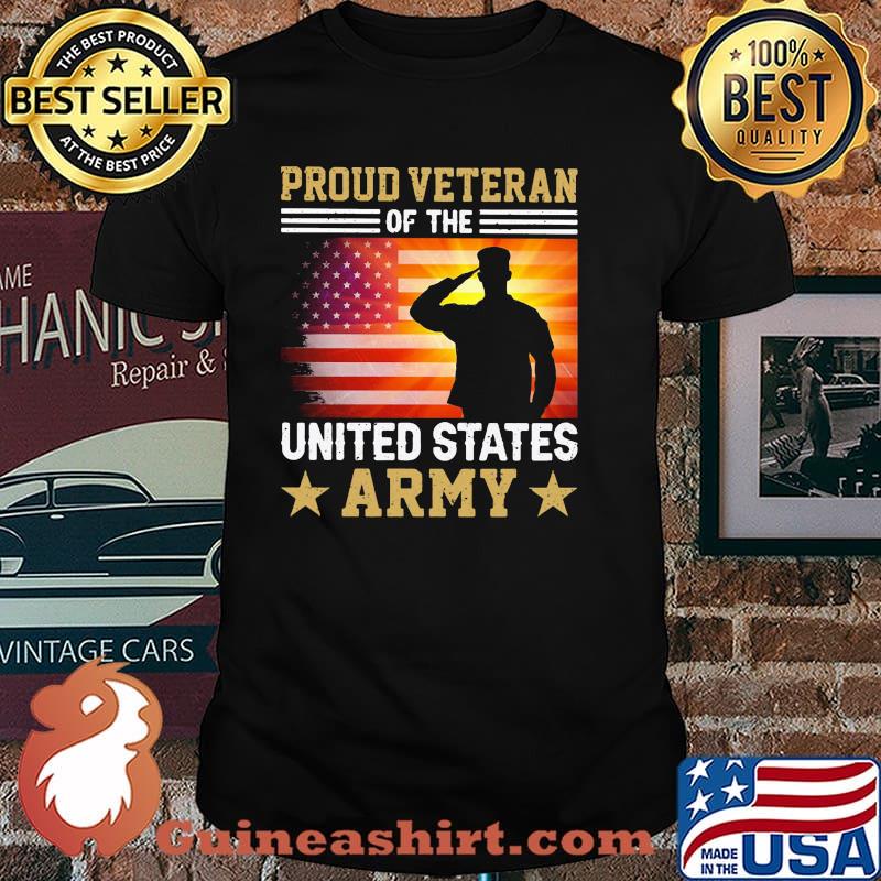 Proud veteran of the united states army american flag shirt