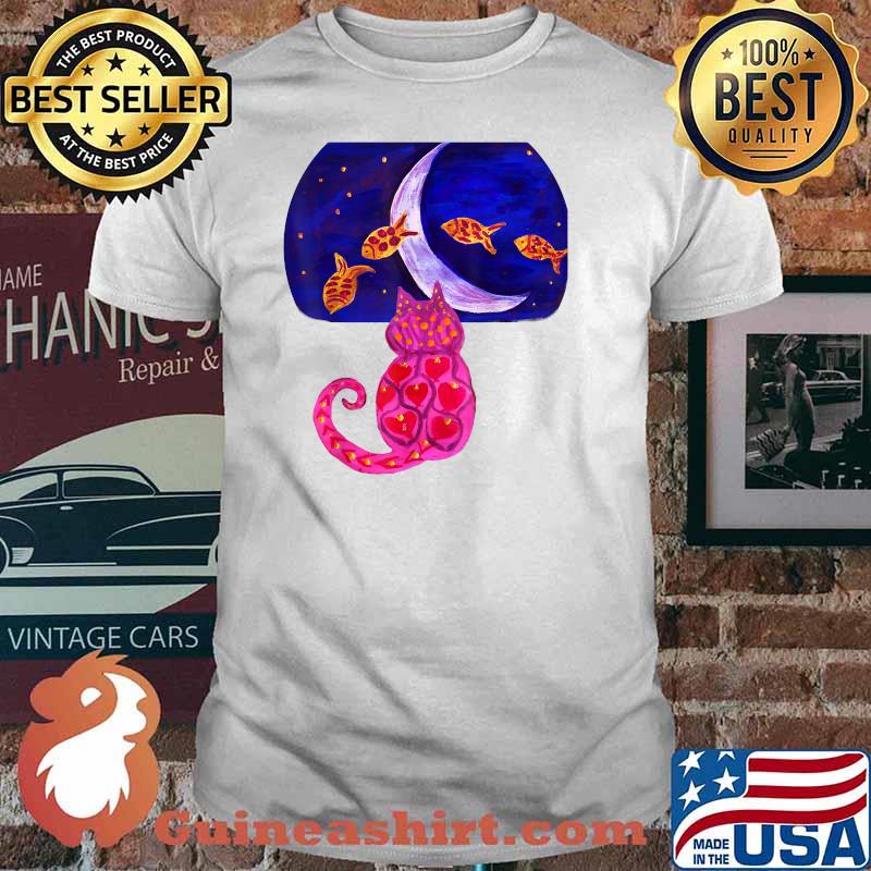 Purrfect Night Cat And Fish Shirt