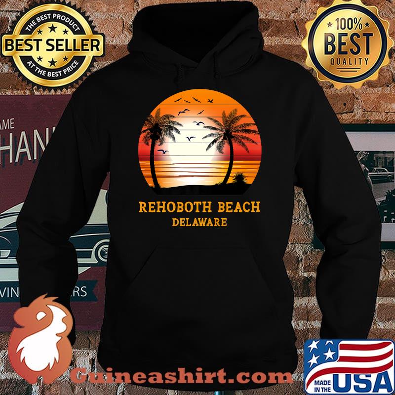 Rehoboth Beach Delaware Vintage Sunset Retro Summer Sun Surf Premium T-Shirt Hoodie