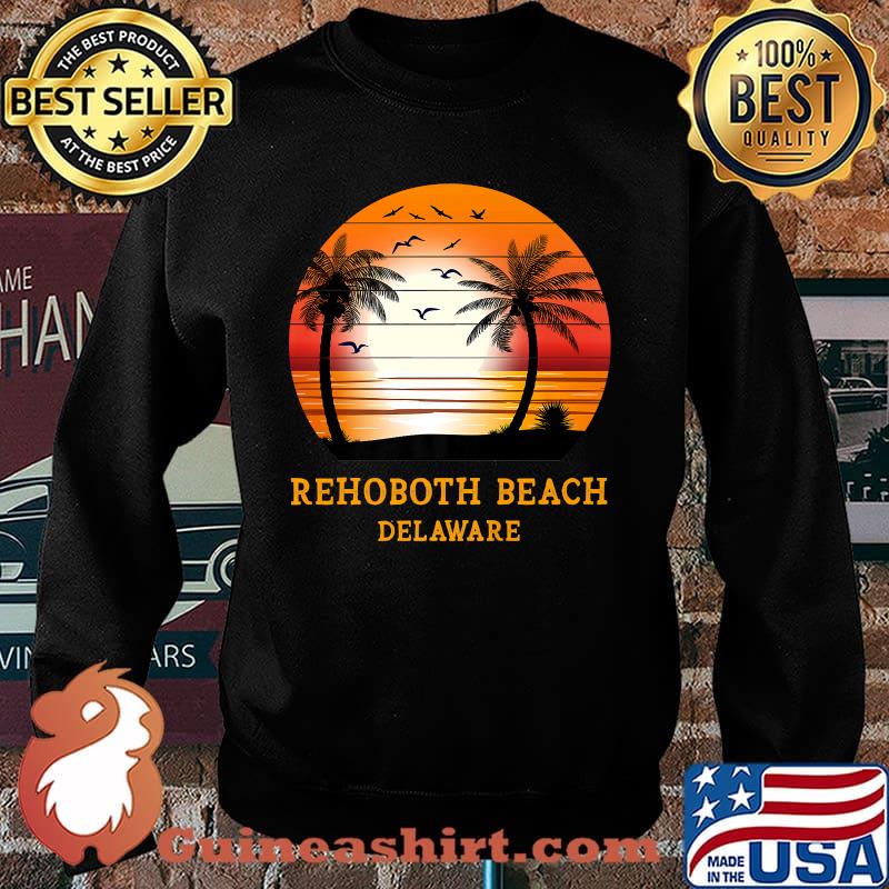 Rehoboth Beach Delaware Vintage Sunset Retro Summer Sun Surf Premium T-Shirt Sweater