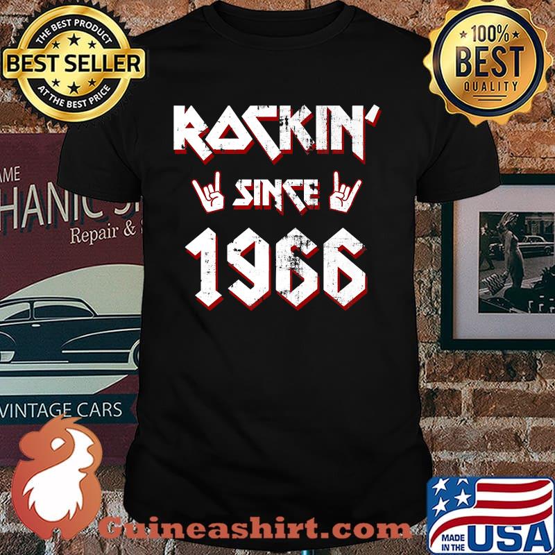 Rockin Since 1966 55th Birthday 55 Years Old Hard Rock Premium T-Shirt