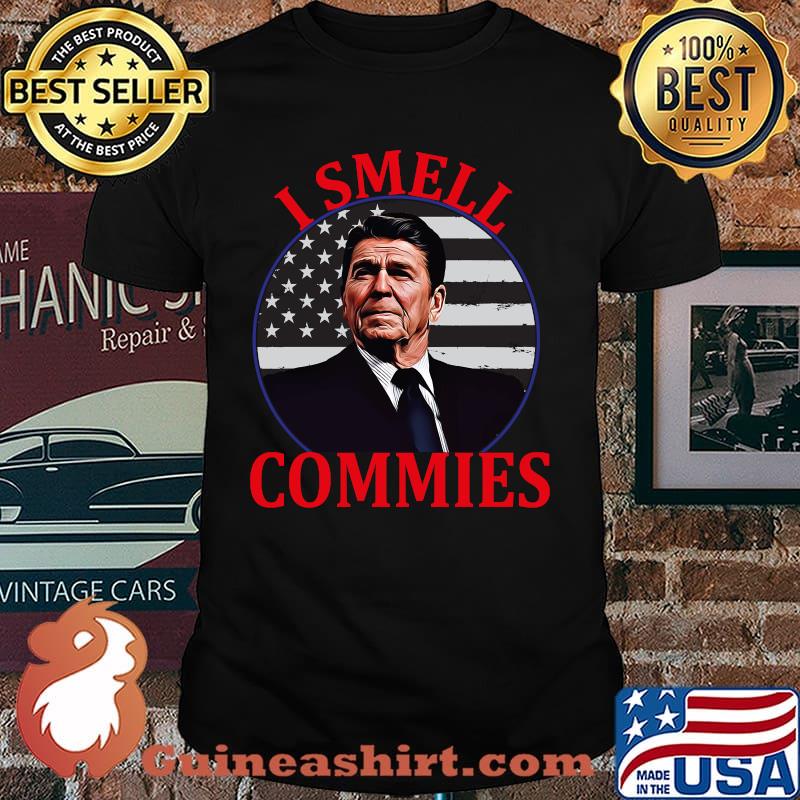 Ronald Reagan I Smell Commies Republican Democrats USA T-Shirt
