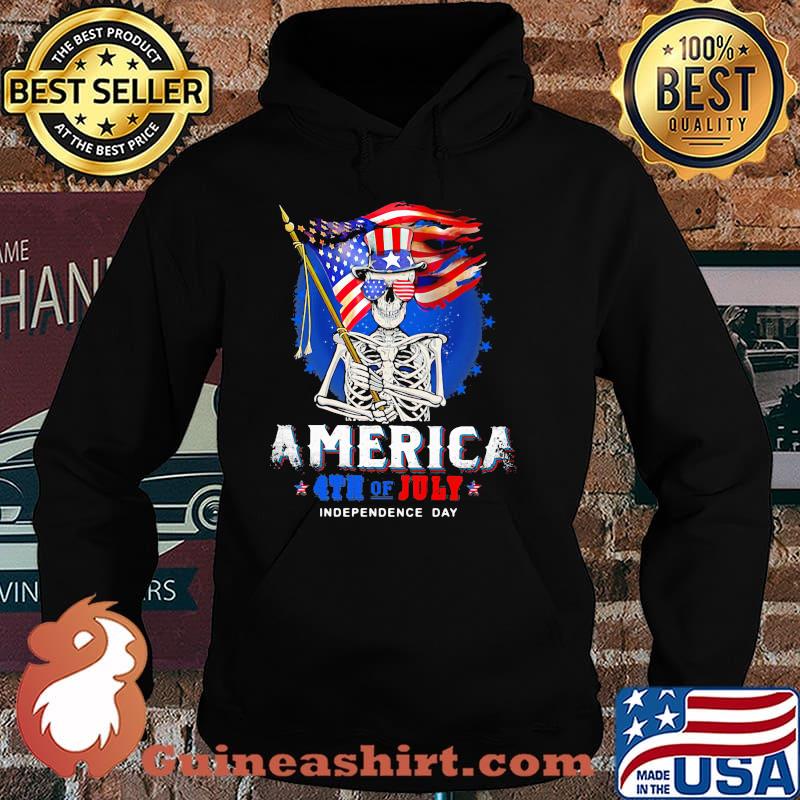 Skull America 4th of July Indepence Day Shirt Hoodie