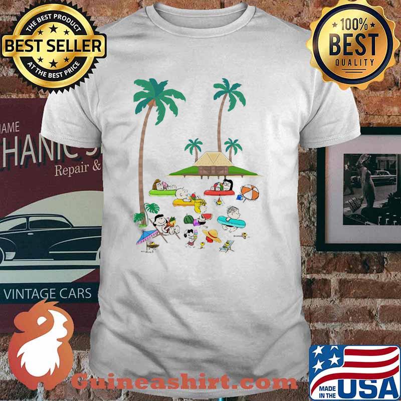 Snoopy peanuts summer vacation beach shirt
