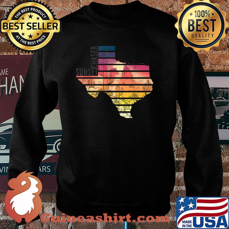 Sunset Chaser Vintage Texas Desert Silhouette 70s Retro Shirt Sweater