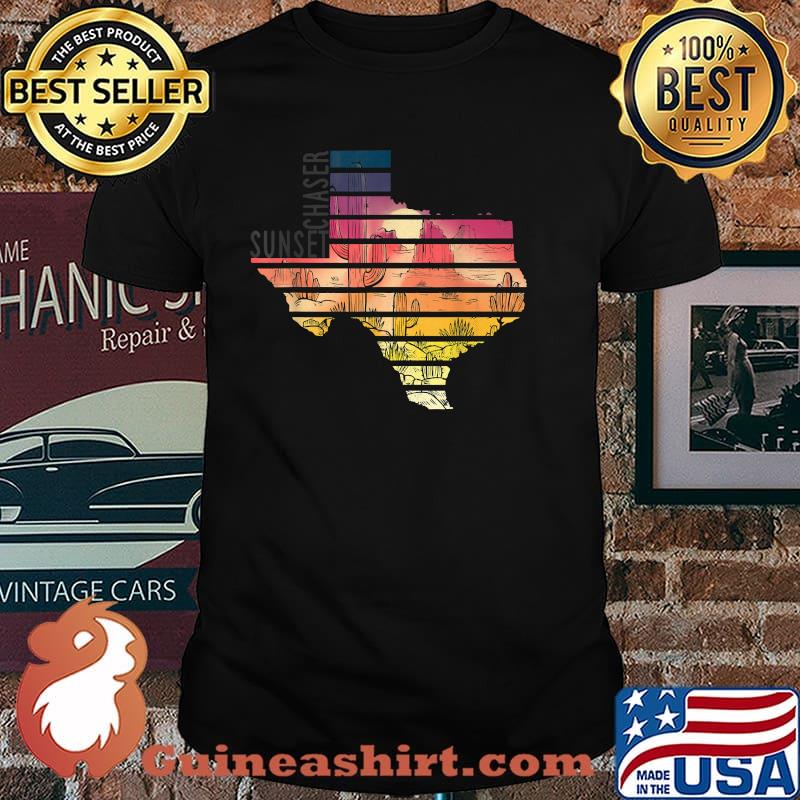 Sunset Chaser Vintage Texas Desert Silhouette 70s Retro Shirt