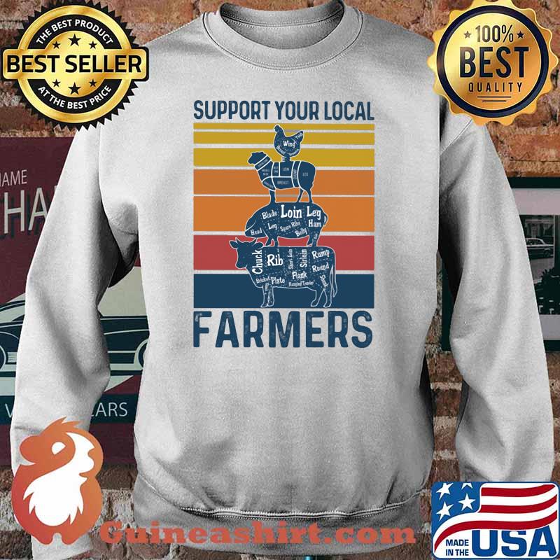 Support Your Local Farmers Animal Vintage Sweater