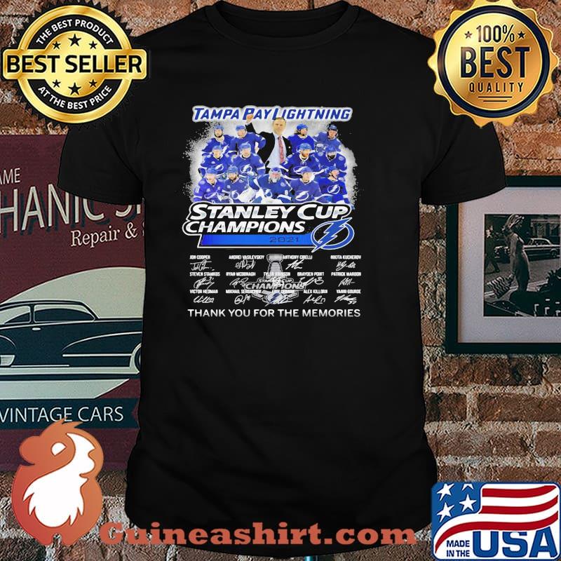 Tampa Bay Lightning Stanley Cup Champion 2021 Thank You For The Memories shirt