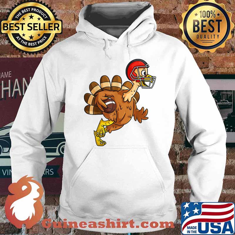 Thanksgiving Turkey Running Back Football T-Shirt Hoodie