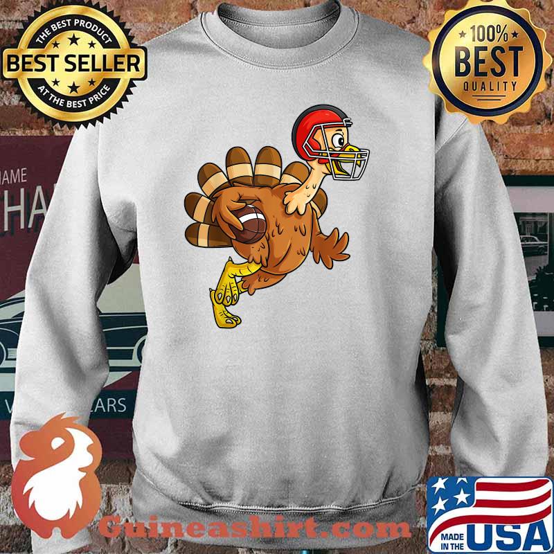 Thanksgiving Turkey Running Back Football T-Shirt Sweater