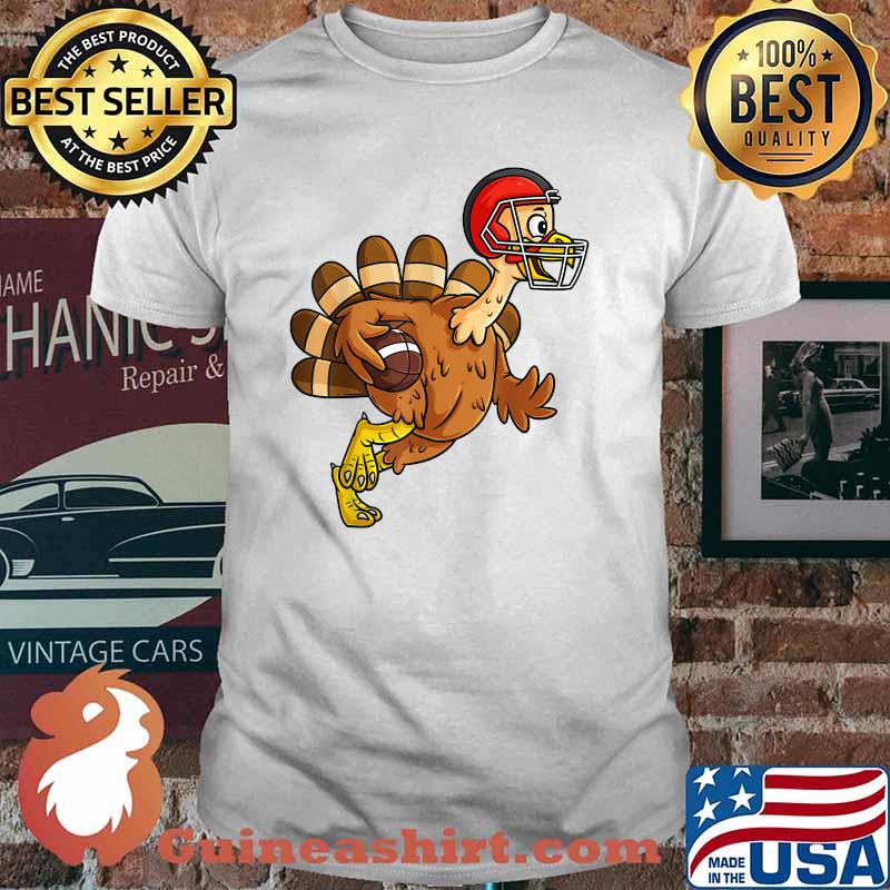 Thanksgiving Turkey Running Back Football T-Shirt
