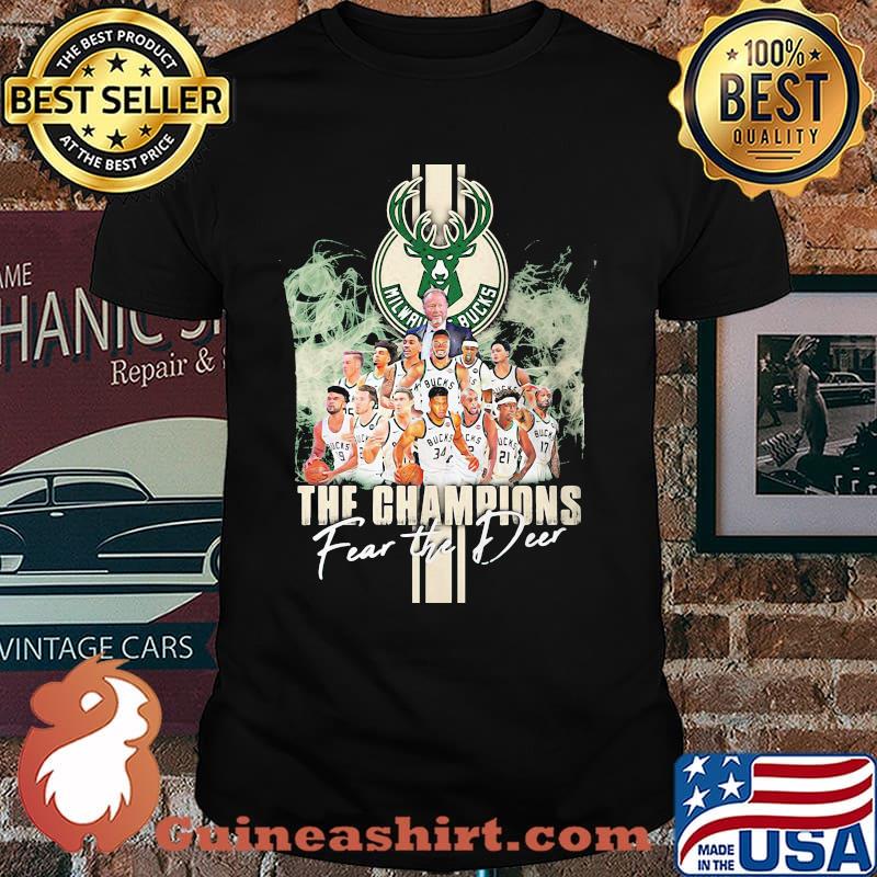 The Champions Fear The Deer Milwaukee Bucks Shirt