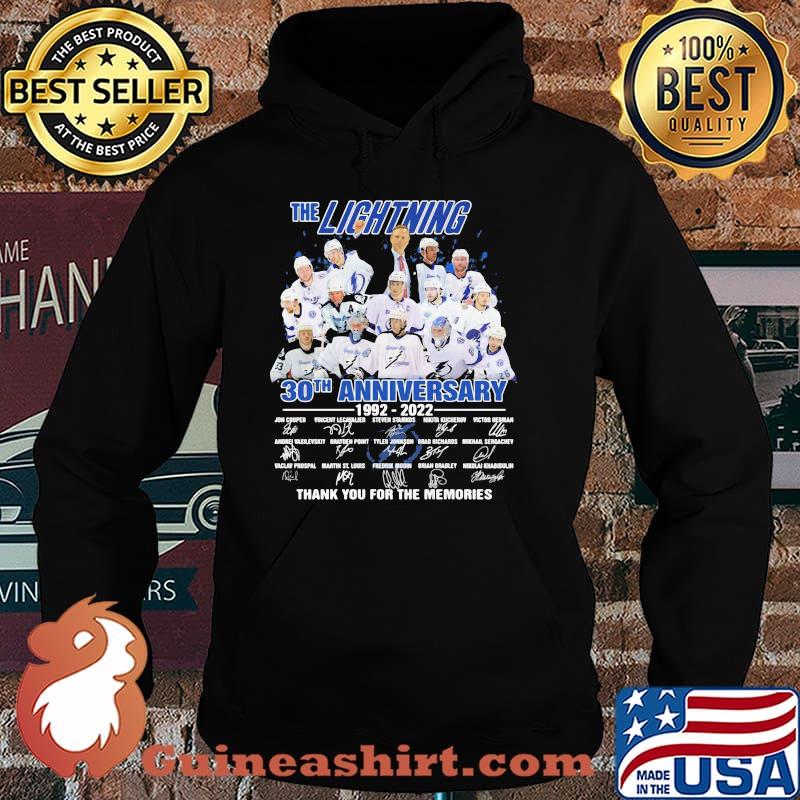 The lightning 30th anniversary 1992-2022 thank you for the memories signatures Hoodie
