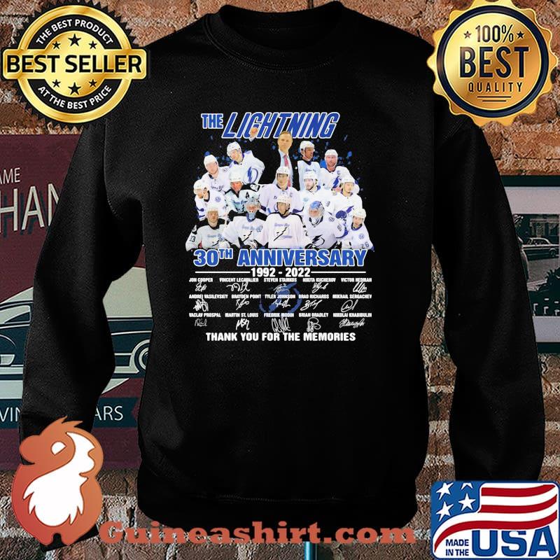 The lightning 30th anniversary 1992-2022 thank you for the memories signatures Sweater