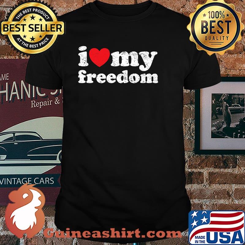 Vintage Distressed I Love My Freedom Premium Shirt