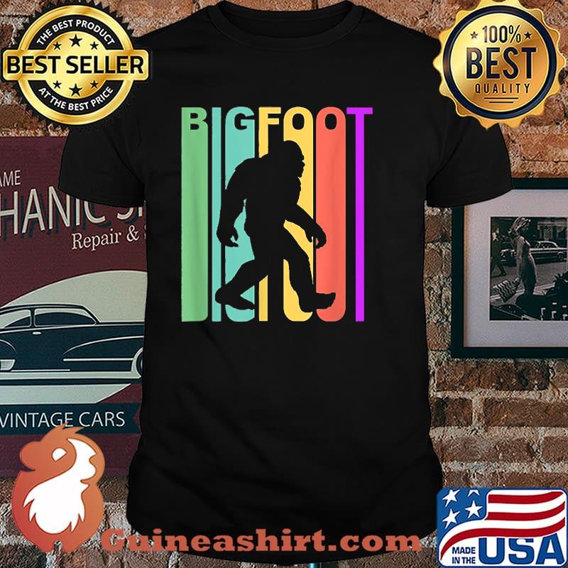 Vintage Retro 70s Mix Five Colors Slenderman Silhouette Big Foot Shirt