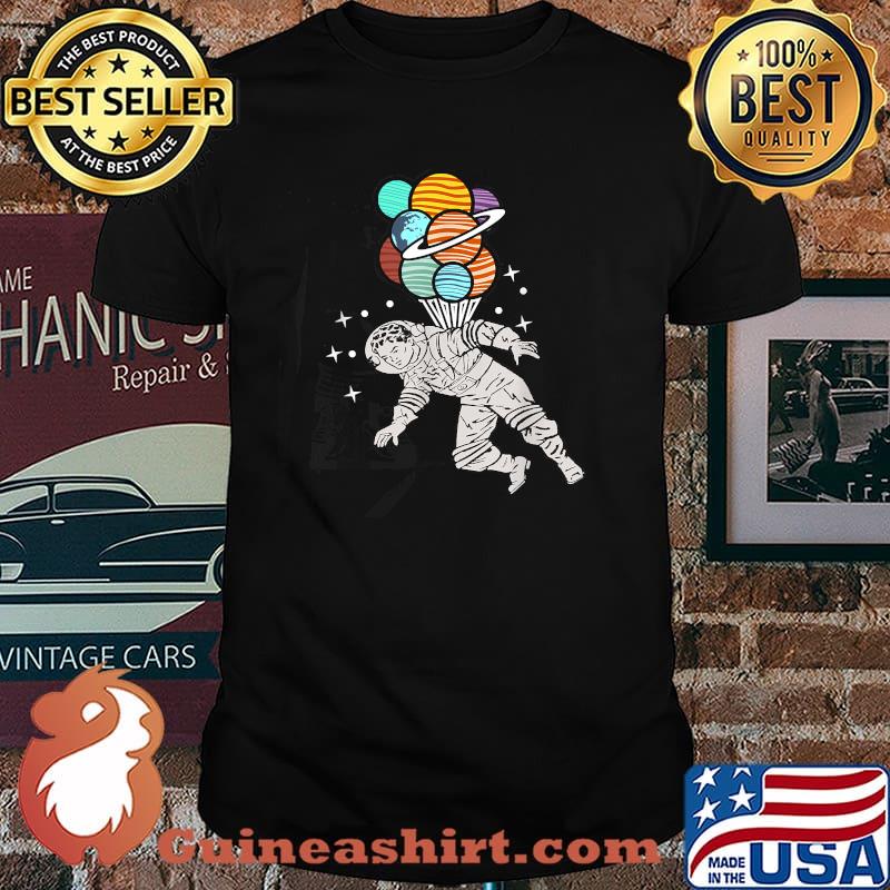 Vintage Retro Planet Balloons Astronaut Shirt