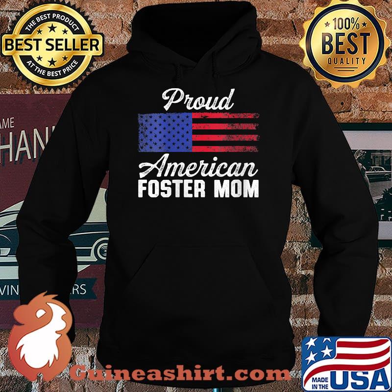 Womens Foster Parent Mom Dad Foster Care American Flag T-Shirt Hoodie