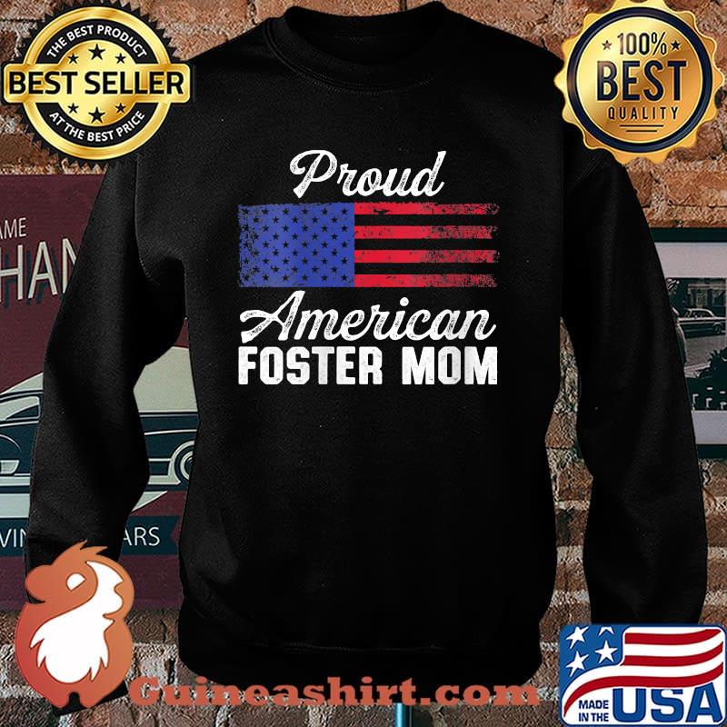 Womens Foster Parent Mom Dad Foster Care American Flag T-Shirt Sweater