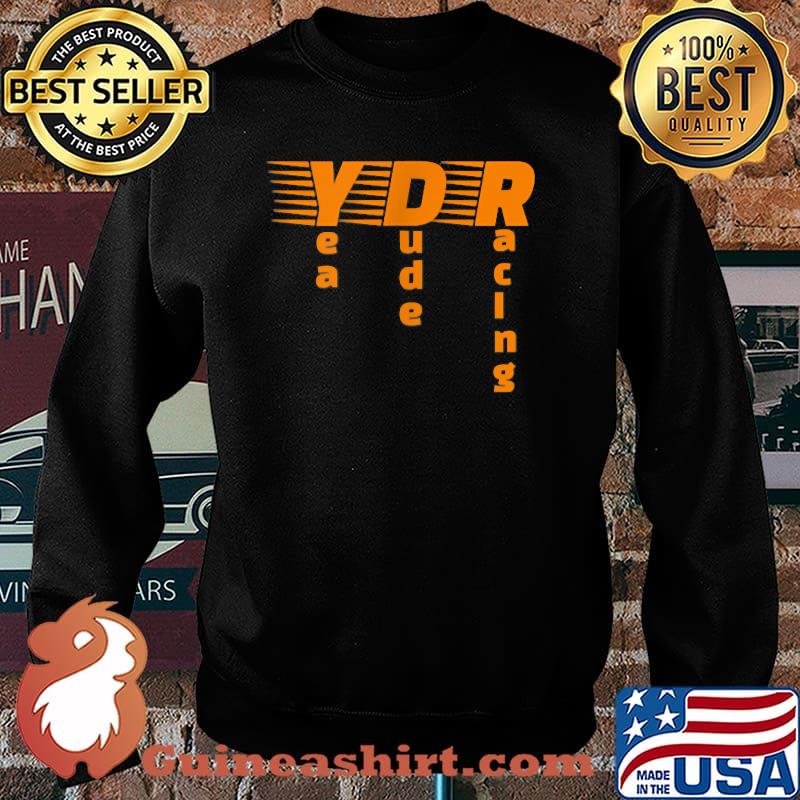 Yea Dude Racing Skull Orange T-Shirt Sweater