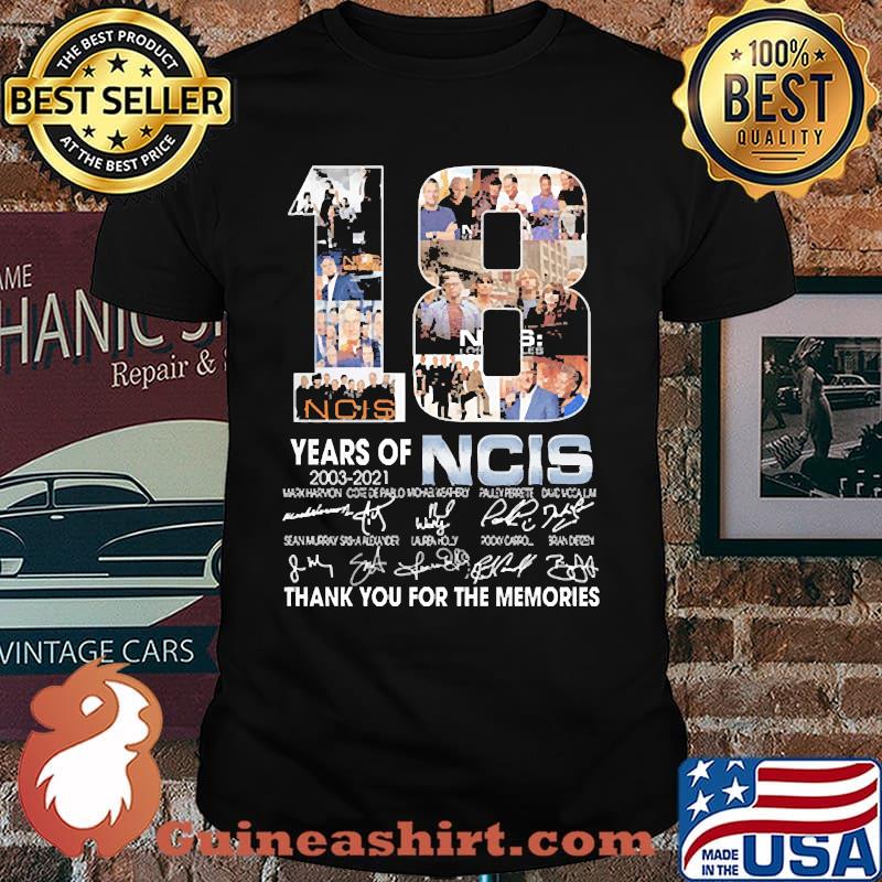 18 years NCIS 2003 2021 thank you for the memories signatures shirt